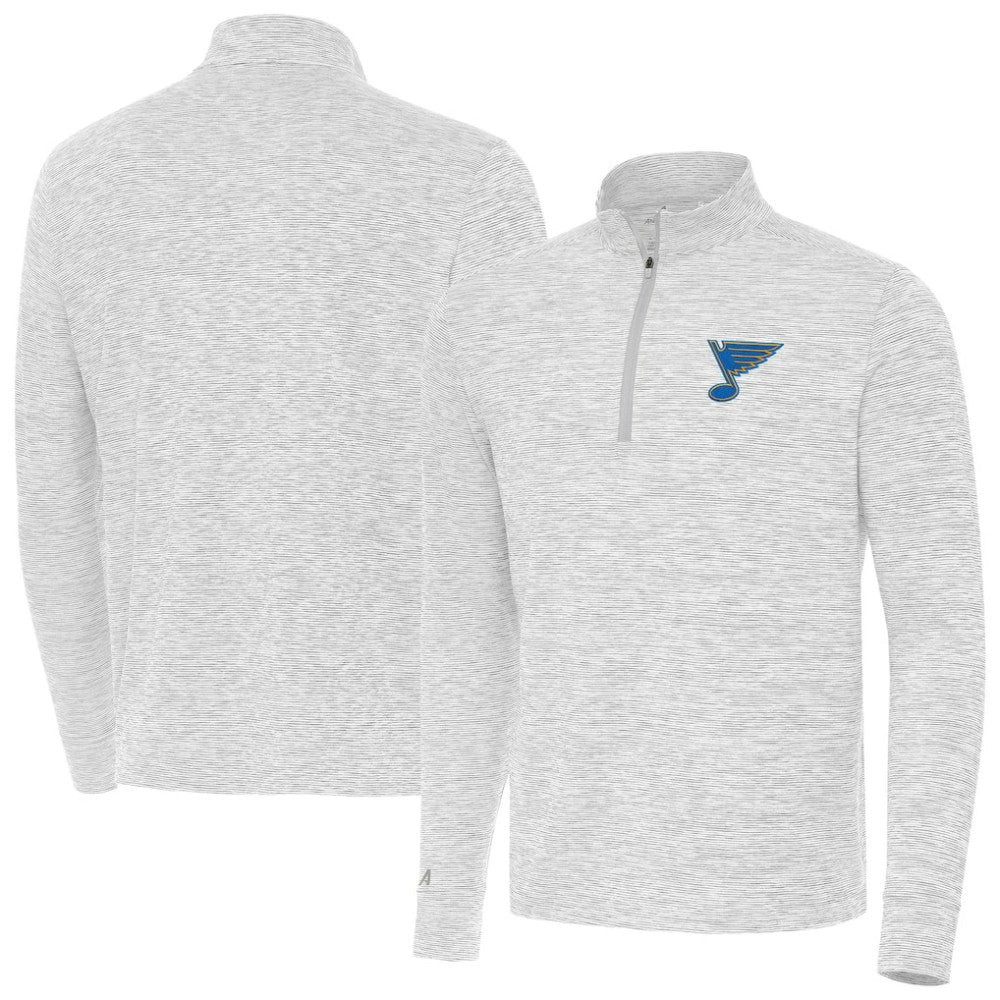 St. Louis Blues Antigua Cause Quarter-Zip Jacket Gray