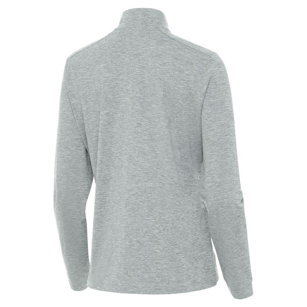 St. Louis Blues Antigua Mentor Long Sleeve Quarter-Zip Mock Polo Heather Gray