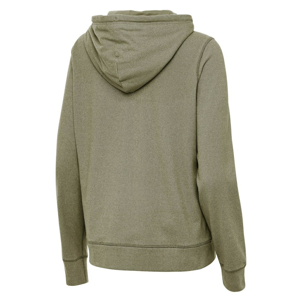 Boston Bruins Antigua Women's Justice Pullover Hoodie Olive