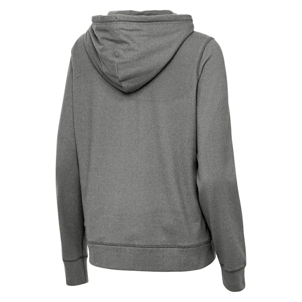 Boston Bruins Antigua Women's Justice Pullover Hoodie Heather Black