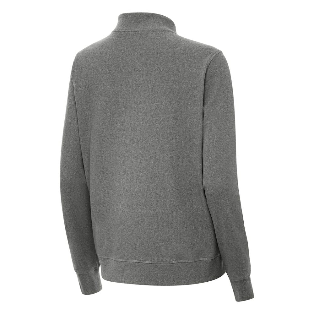 St. Louis Blues Antigua Women's Crush Quarter-Zip Pullover Heather Black