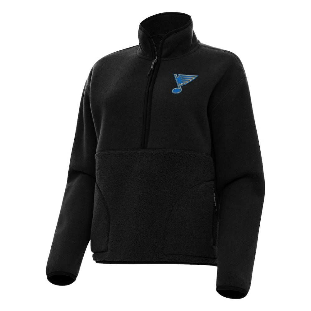 St. Louis Blues Antigua Women's Figure Half-Zip Pullover Black