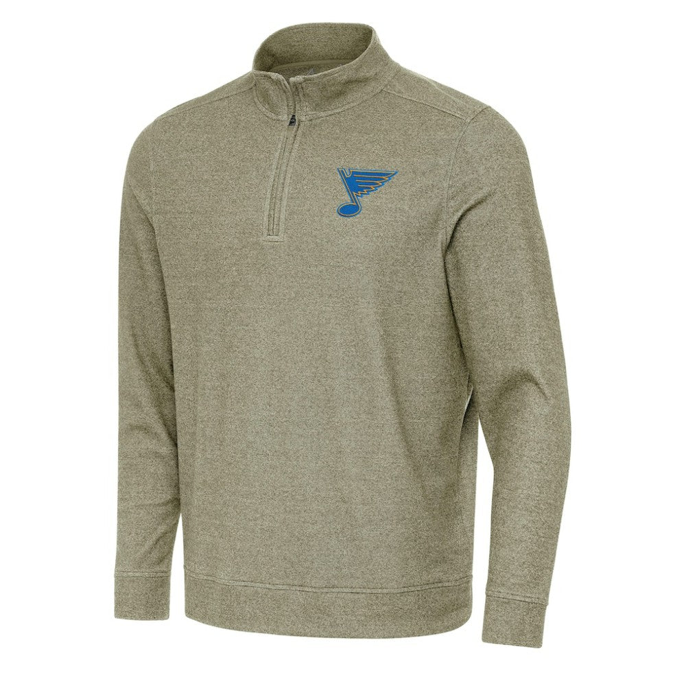 St. Louis Blues Antigua Subtle Quarter-Zip Sweatshirt Olive