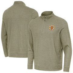 Boston Bruins Antigua Subtle Quarter-Zip Sweatshirt Olive