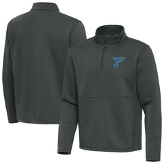 St. Louis Blues Antigua Twist Quarter-Zip Pullover Jacket Pewter