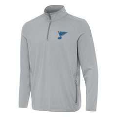 St. Louis Blues Antigua Perilous Quarter-Zip Sweatshirt Gray