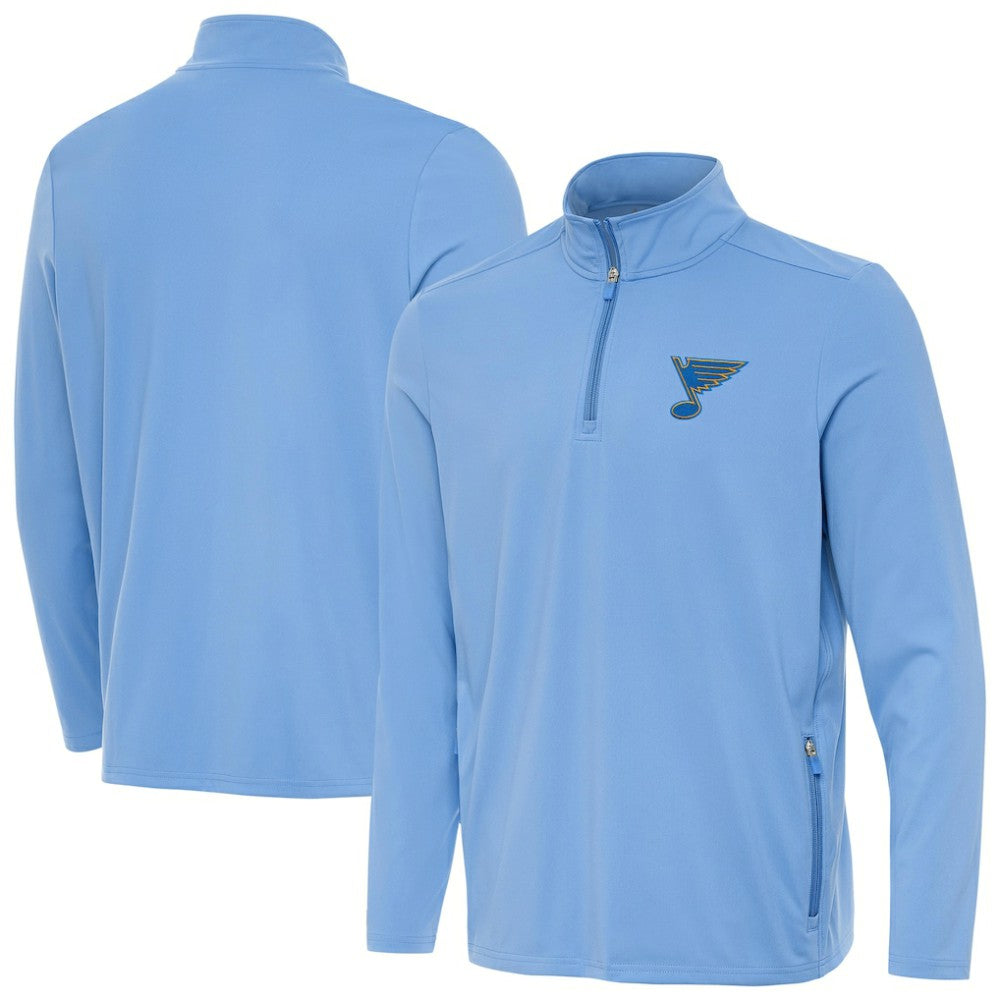 St. Louis Blues Antigua Perilous Quarter-Zip Sweatshirt Blue