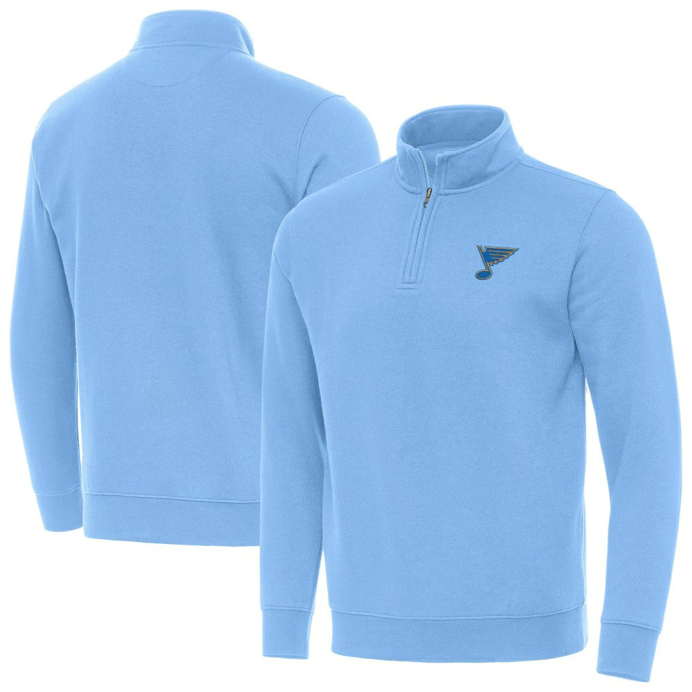 St. Louis Blues Antigua Victory Quarter-Zip Pullover Top Blue