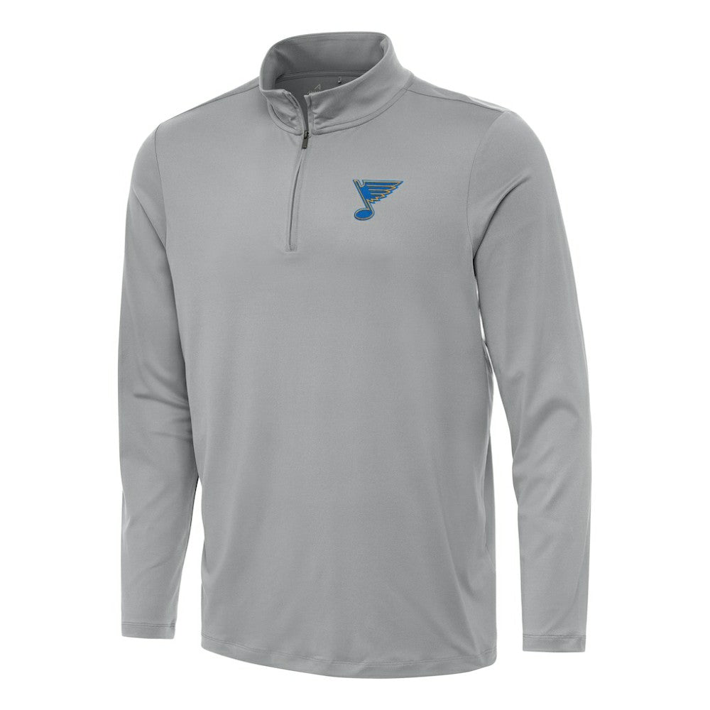 St. Louis Blues Antigua Reprocess Quarter-Zip Pullover Gray