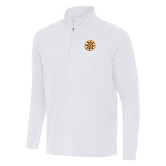 Boston Bruins Antigua Intent Quarter-Zip Top White