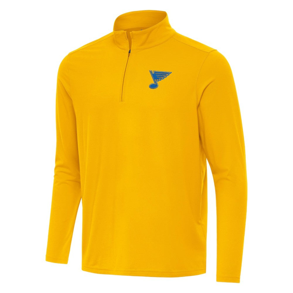 St. Louis Blues Antigua Intent Quarter-Zip Top Gold