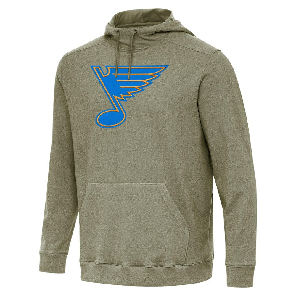 St. Louis Blues Antigua Cloud Pullover Hoodie Olive