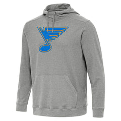St. Louis Blues Antigua Cloud Pullover Hoodie Heather Black
