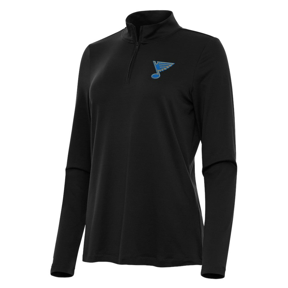 St. Louis Blues Antigua Women's Reprocess Quarter-Zip Pullover Black