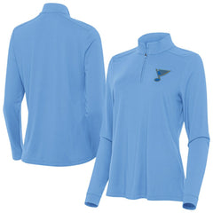 St. Louis Blues Antigua Women's Intent Quarter-Zip Pullover Blue