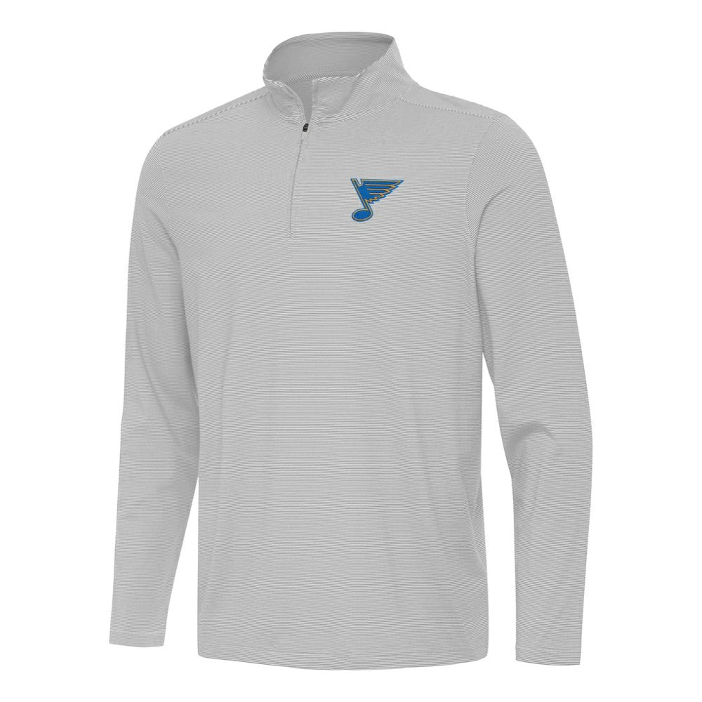 St. Louis Blues Antigua Twine Quarter-Zip Pullover Gray