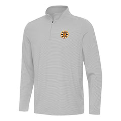 Boston Bruins Antigua Twine Quarter-Zip Pullover Gray