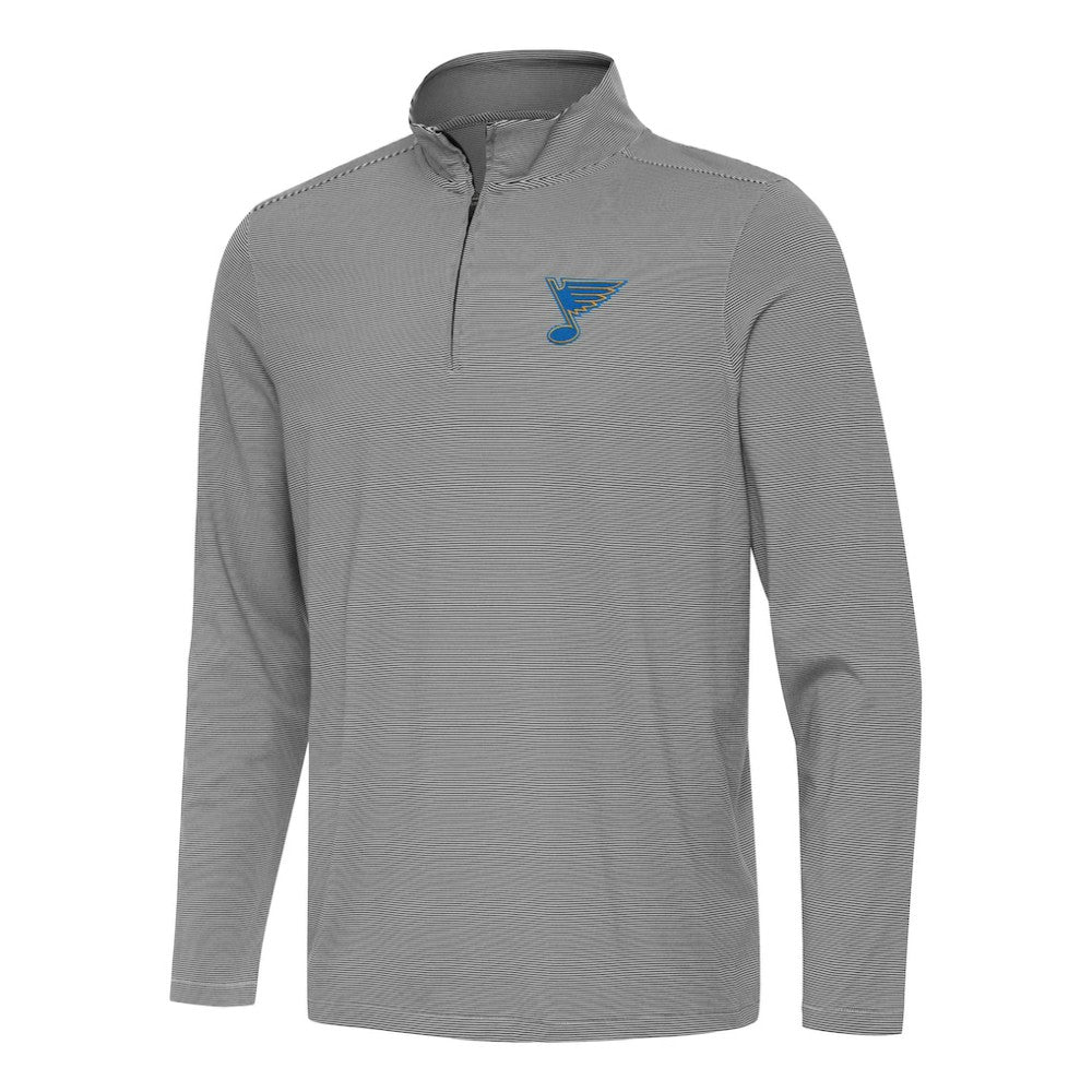 St. Louis Blues Antigua Twine Quarter-Zip Pullover Black