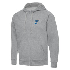 St. Louis Blues Antigua Victory Full-Zip Hoodie Heather Gray