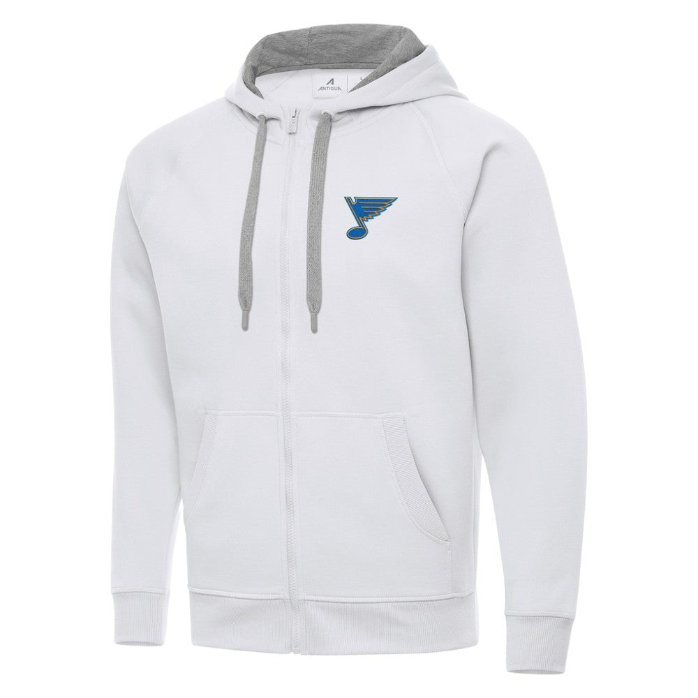 St. Louis Blues Antigua Victory Full-Zip Hoodie White