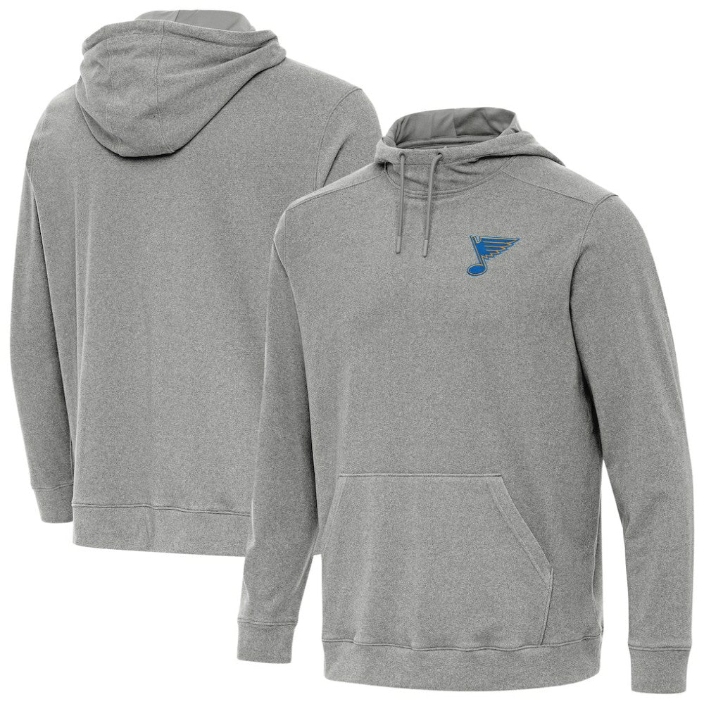 St. Louis Blues Antigua Cloud Pullover Hoodie Heather Black