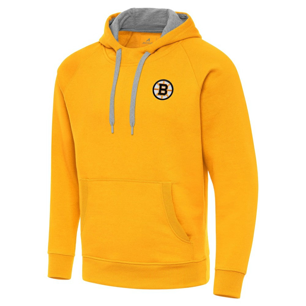 Boston Bruins Antigua Victory Pullover Hoodie Gold