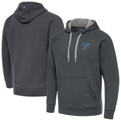 St. Louis Blues Antigua Victory Pullover Hoodie Charcoal