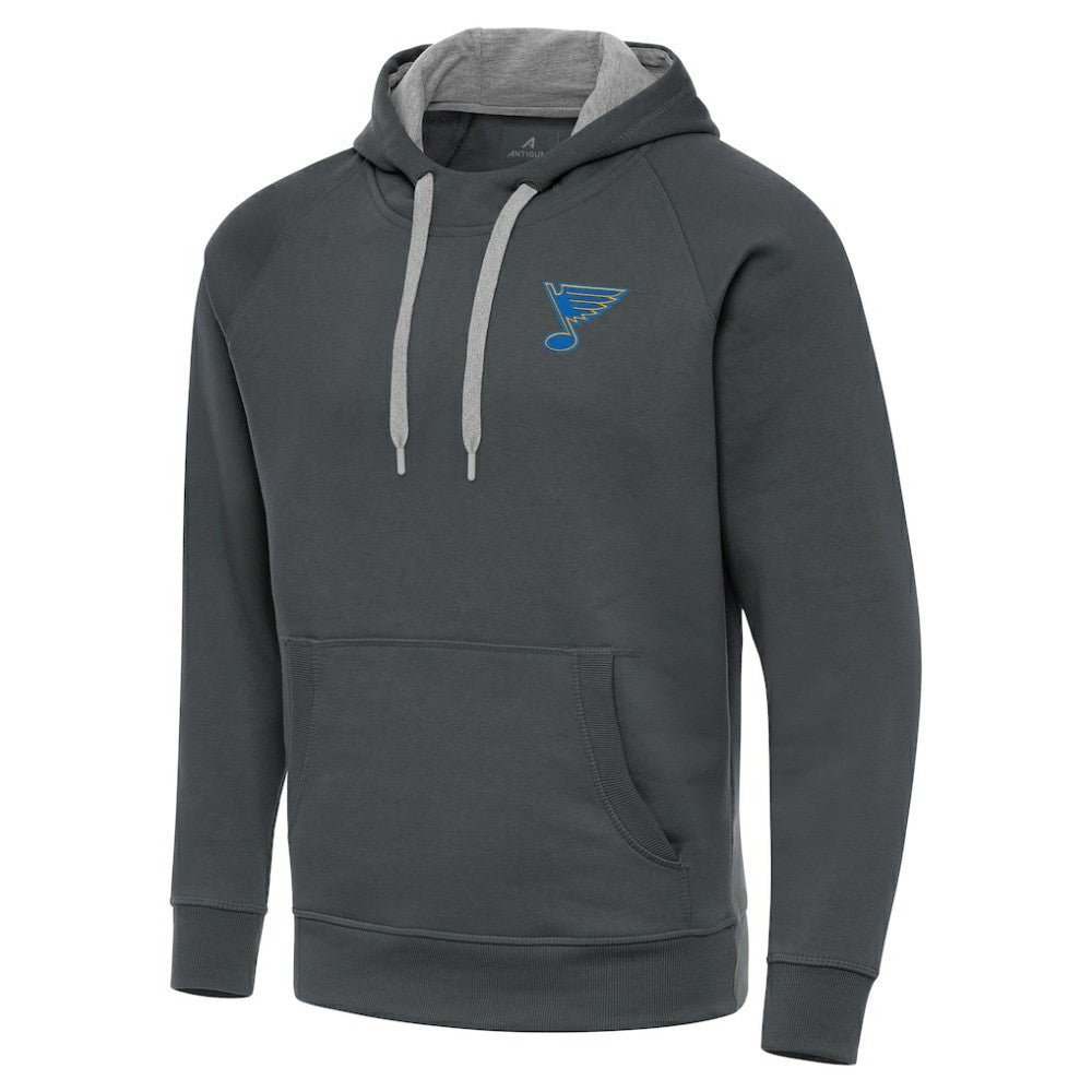 St. Louis Blues Antigua Victory Pullover Hoodie Charcoal