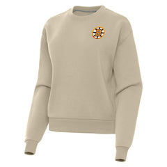 Boston Bruins Antigua Women's Victory Pullover Sweatshirt Khaki