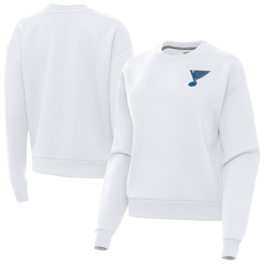 St. Louis Blues Antigua Women's Victory Pullover Sweatshirt White