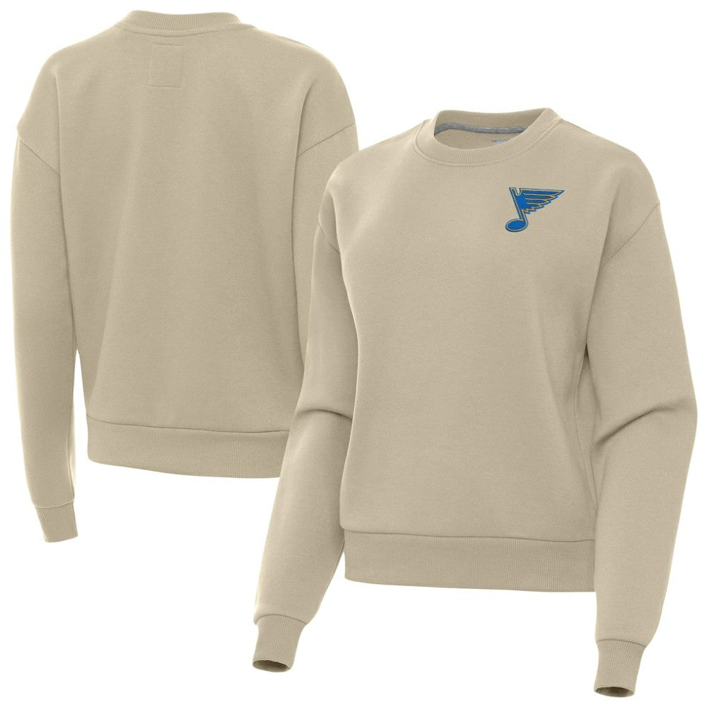St. Louis Blues Antigua Women's Victory Pullover Sweatshirt Khaki