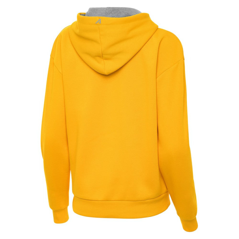 Boston Bruins Antigua Women's Victory Pullover Hoodie Gold