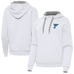 St. Louis Blues Antigua Women's Victory Pullover Hoodie White