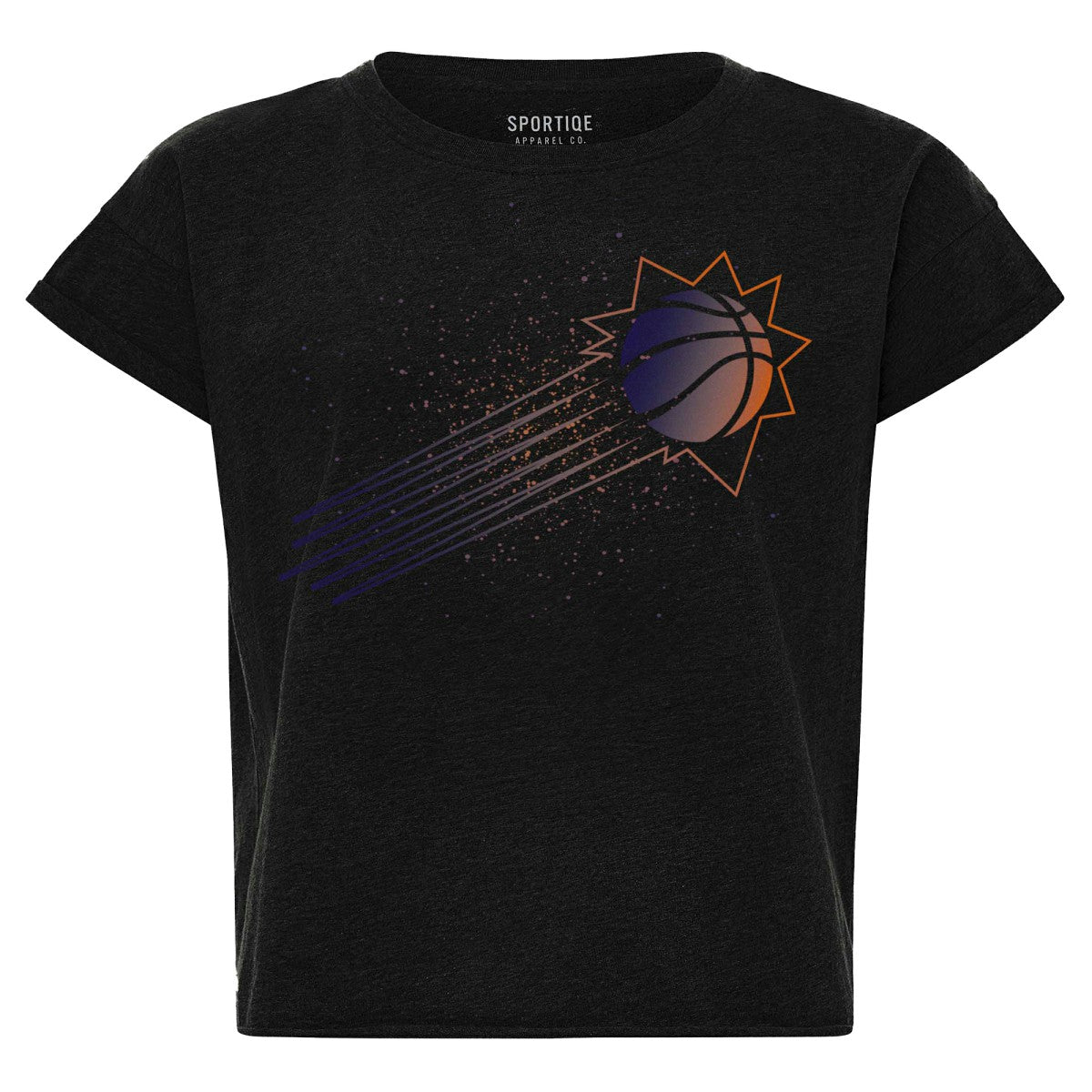 Phoenix Suns Sportiqe Women's Cropped Genuine Issue Collection Alana T-Shirt - Black online