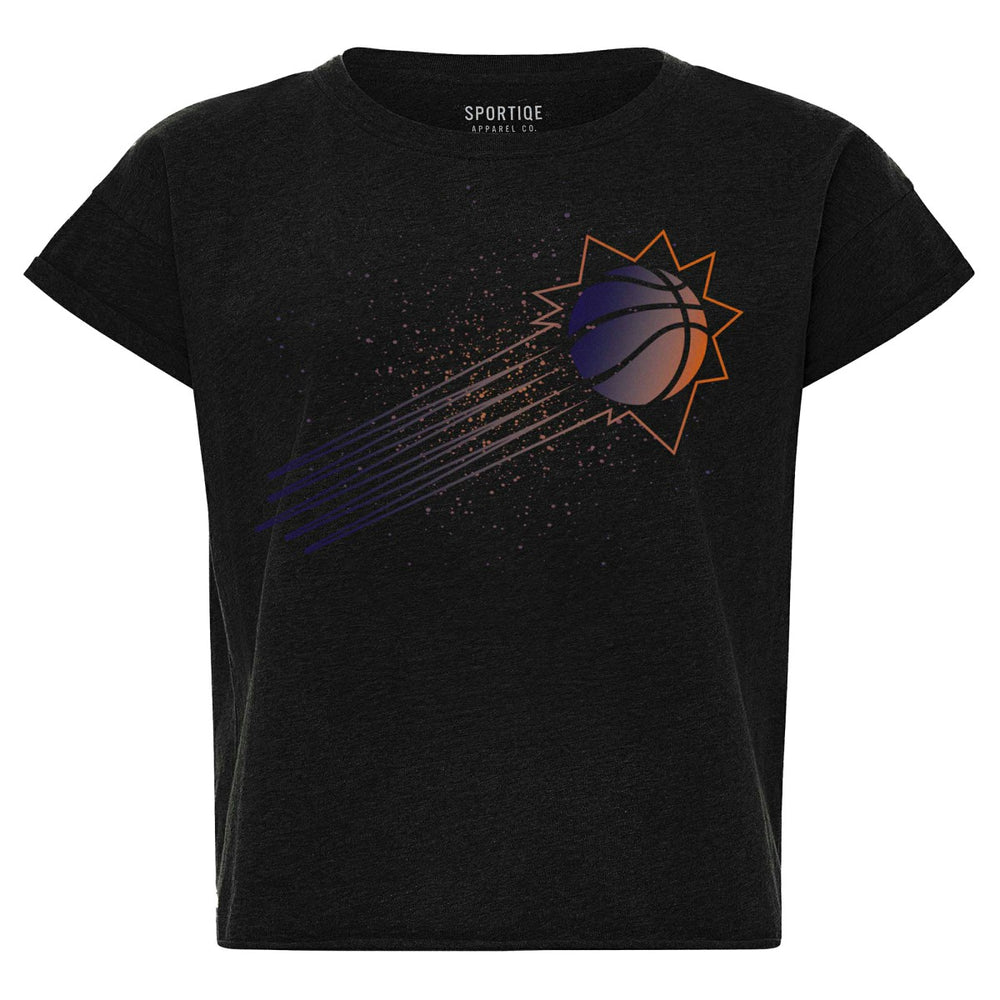 Phoenix Suns Sportiqe Women's Cropped Genuine Issue Collection Alana T-Shirt - Black online