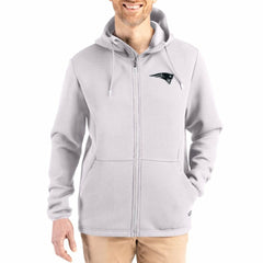 New England Patriots Cutter & Buck Roam Epic Comfort Recycled Full-Zip Hoodie Jacket - Gray cheap