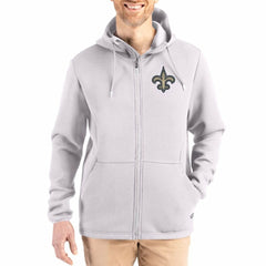 New Orleans Saints Cutter & Buck Roam Epic Comfort Recycled Full-Zip Hoodie Jacket - Gray sale