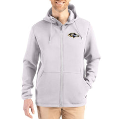 Baltimore Ravens Cutter & Buck Roam Epic Comfort Recycled Full-Zip Hoodie Jacket - Gray outlet