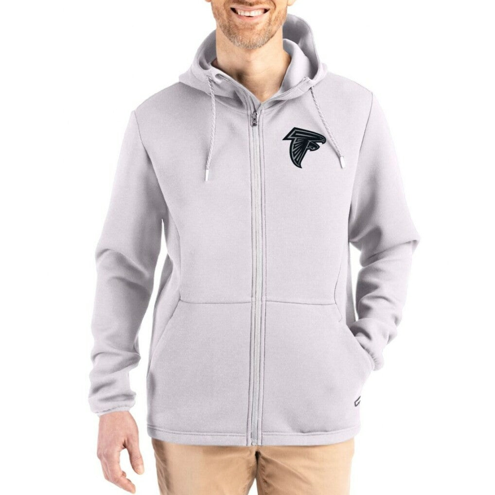 Atlanta Falcons Cutter & Buck Roam Epic Comfort Recycled Full-Zip Hoodie Jacket - Gray cheap