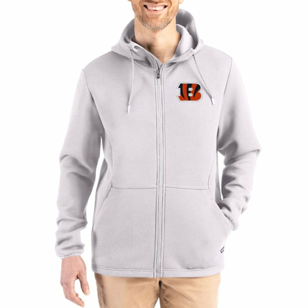 Cincinnati Bengals Cutter & Buck Roam Epic Comfort Recycled Full-Zip Hoodie Jacket - Gray discount