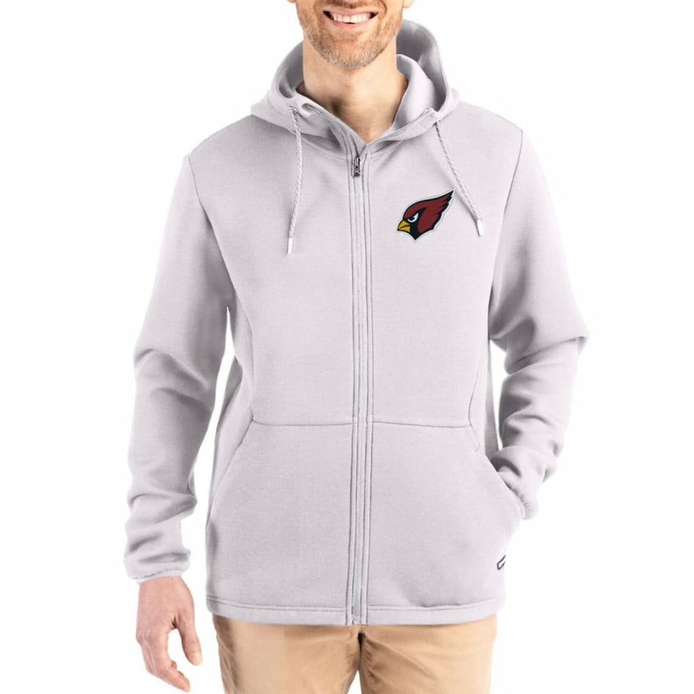 Arizona Cardinals Cutter & Buck Roam Epic Comfort Recycled Full-Zip Hoodie Jacket - Gray sale