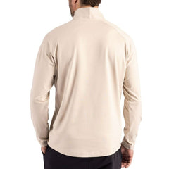 New York Jets Cutter & Buck Adapt Eco Knit Hybrid Recycled Quarter-Zip Jacket - Light Brown cheap