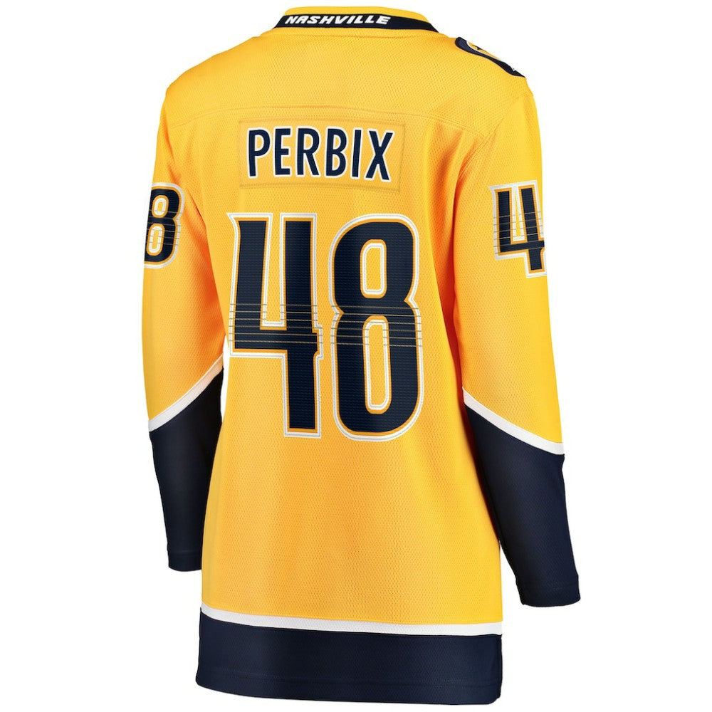 Nick Perbix Nashville Predators Fanatics Women's Home Breakaway Jersey Gold