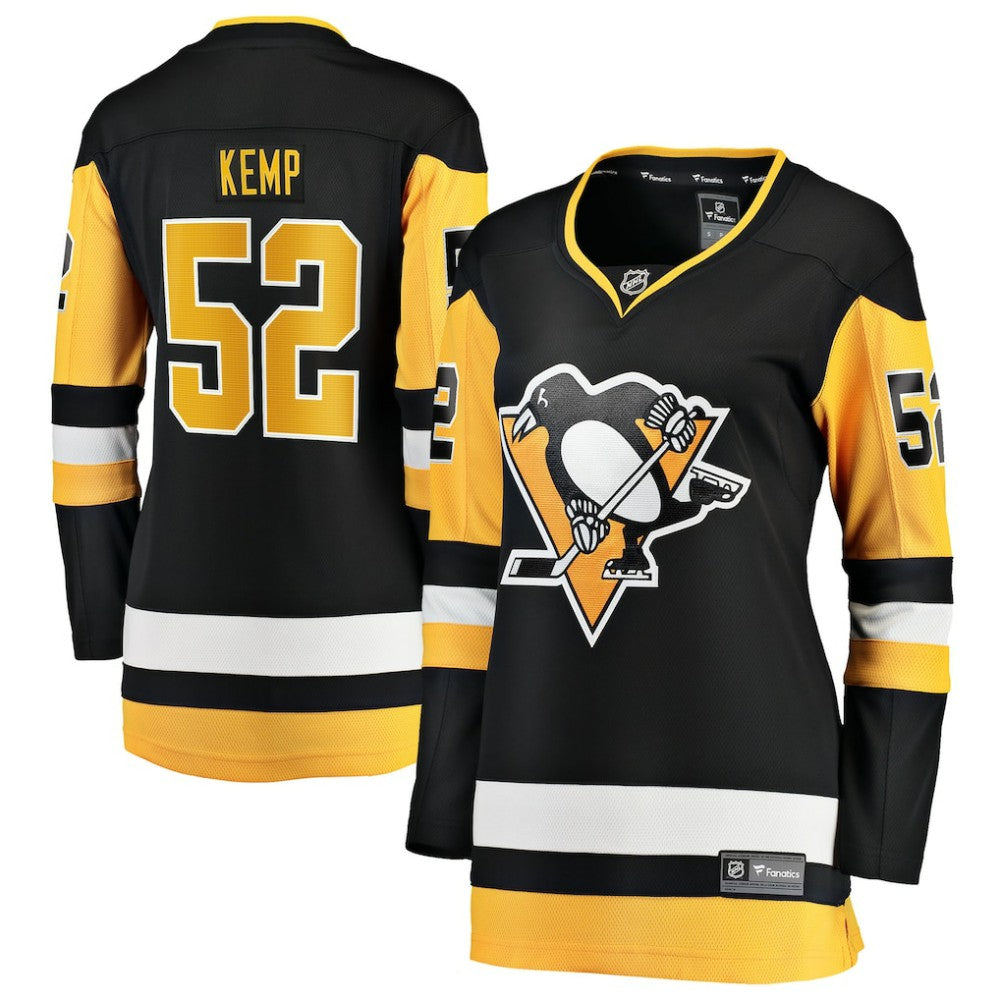 Philip Kemp Pittsburgh Penguins Fanatics Women's Home Breakaway Jersey Black