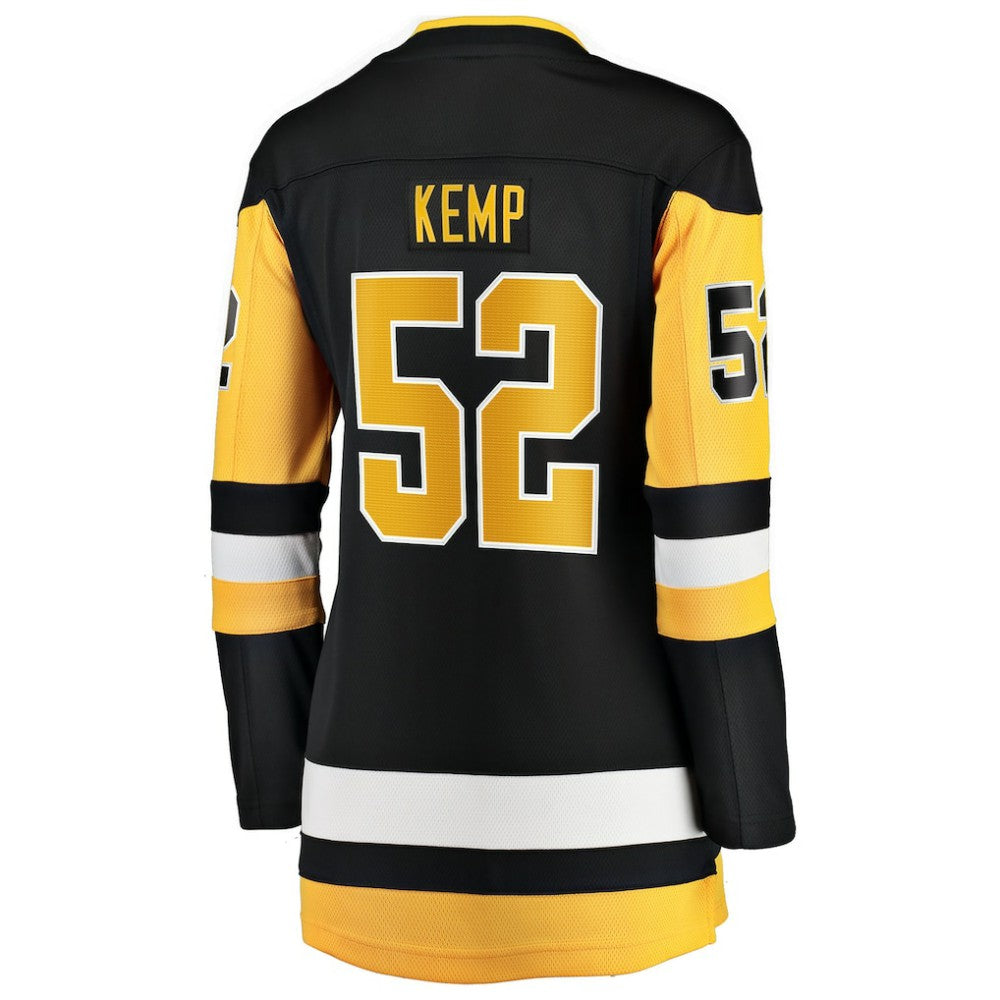 Philip Kemp Pittsburgh Penguins Fanatics Women's Home Breakaway Jersey Black