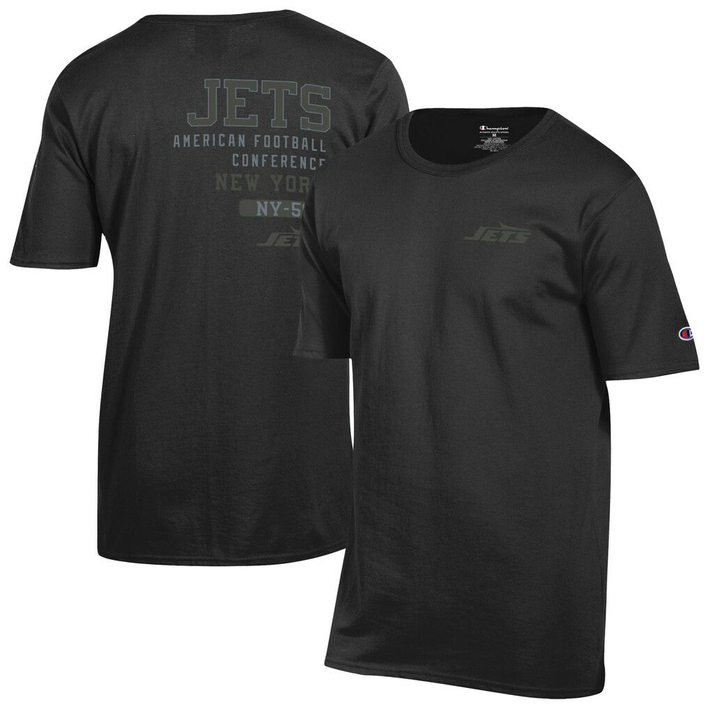 New York Jets Champion Tonal Logo T-Shirt - Black discount