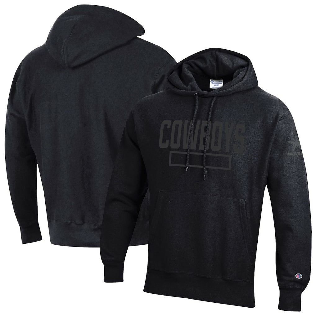 Dallas Cowboys Champion Tonal Reverse Weave Fleece Hoodie - Black for sale