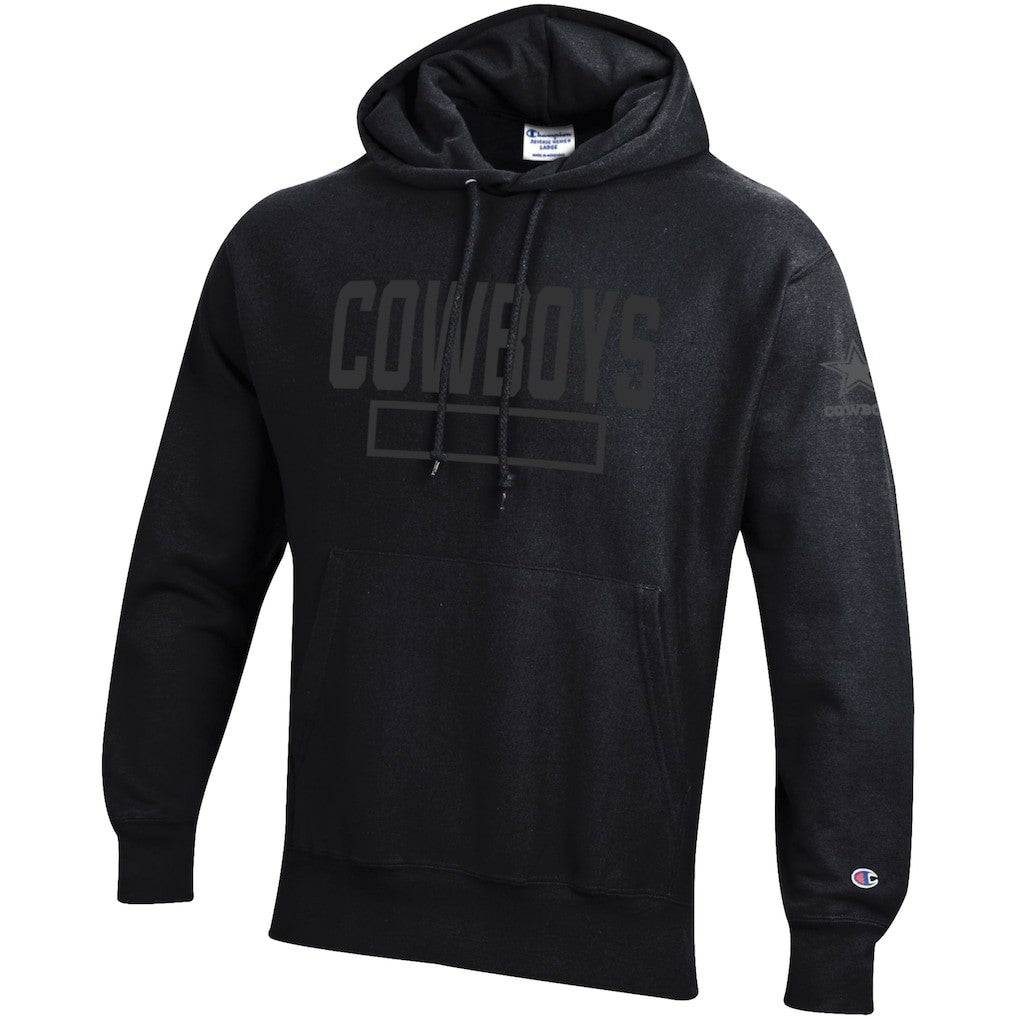 Dallas Cowboys Champion Tonal Reverse Weave Fleece Hoodie - Black for sale