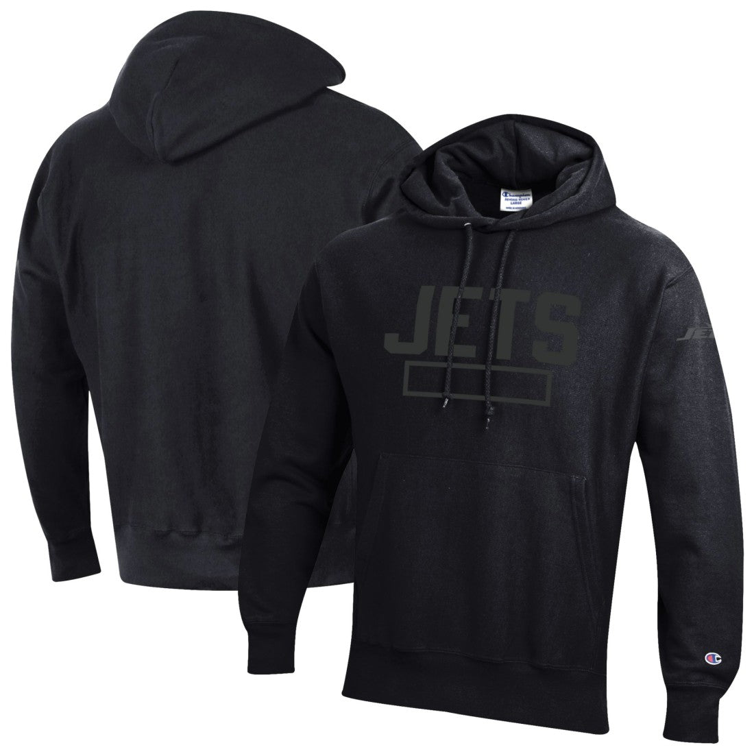 New York Jets Champion Tonal Reverse Weave Fleece Hoodie - Black online