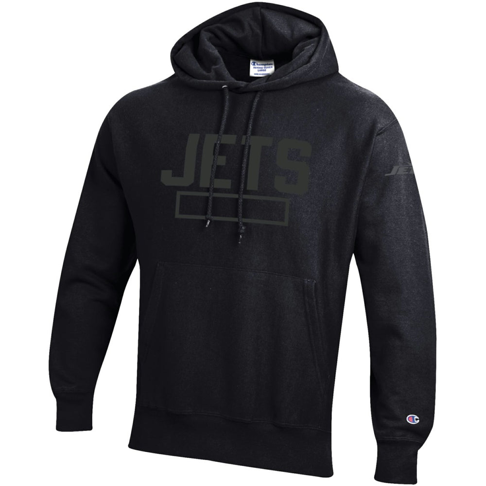New York Jets Champion Tonal Reverse Weave Fleece Hoodie - Black online
